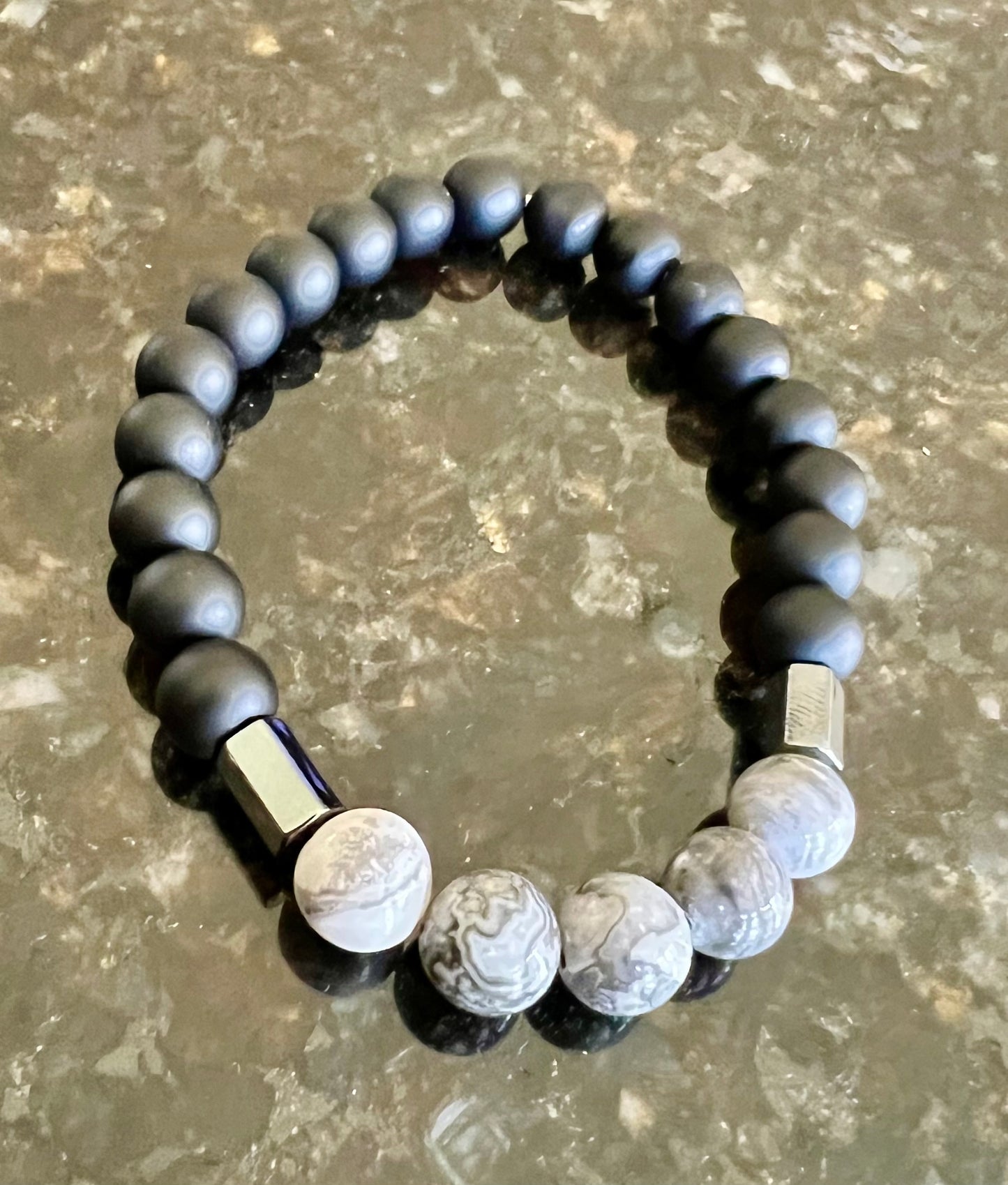 Chic Black & Gray Bracelet
