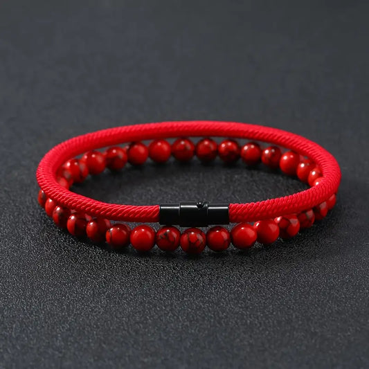Men’s 2pc Red Simple Bracelet