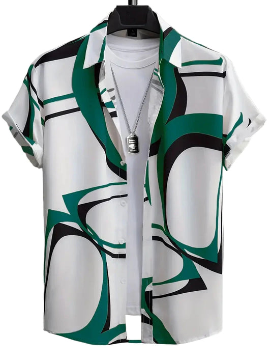 Men’s Abstract Design Button up Shirt