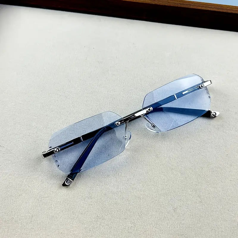 Frameless Anti-Blue light reading glasses.+4.0, scratch resistant lenses. For office,Home or Daily wear.