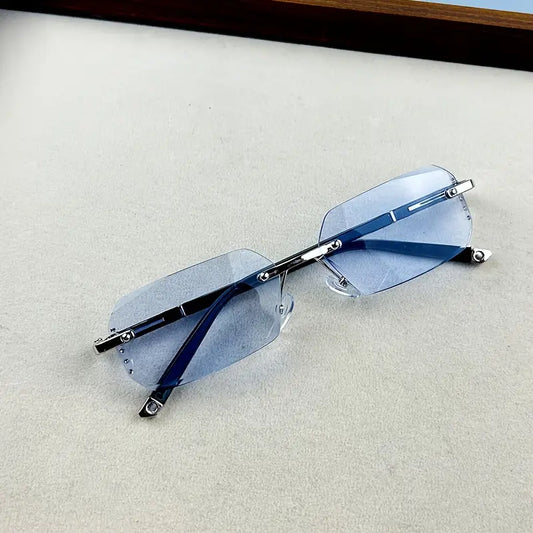 Frameless Anti-Blue light reading glasses.+4.0, scratch resistant lenses. For office,Home or Daily wear.