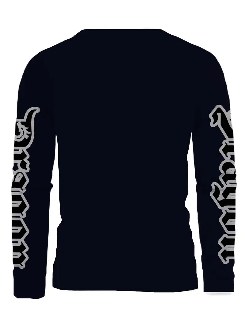Men’s Black Dragon Long Sleeve T-Shirt.